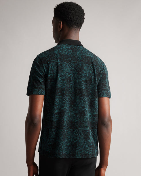 PLESANS-Tops-SS Regular Printed Polo- Ted Baker Romania